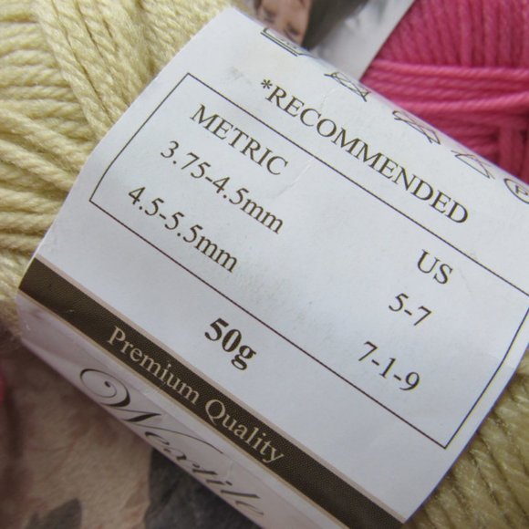Lot of 4 Wextile Hand Craft Wool Yarn, 50g each, 109 yards(100m) each. - Picture 2 of 4